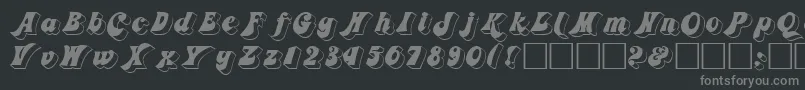 フォント3Dfremont – 黒い背景に灰色の文字