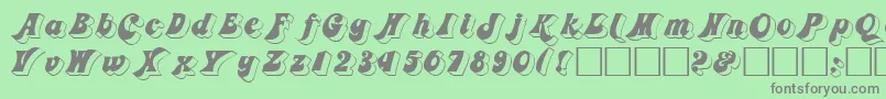 3Dfremont Font – Gray Fonts on Green Background