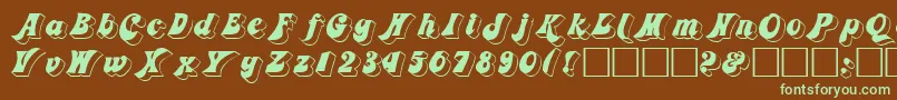 3Dfremont Font – Green Fonts on Brown Background