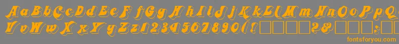 3Dfremont Font – Orange Fonts on Gray Background