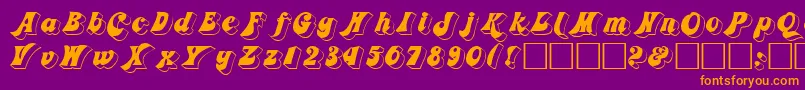 3Dfremont Font – Orange Fonts on Purple Background