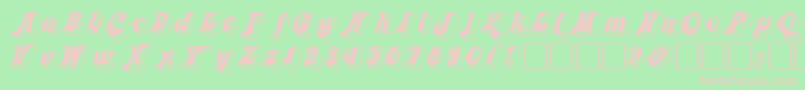 3Dfremont-fontti – vaaleanpunaiset fontit vihreällä taustalla