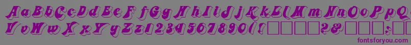 3Dfremont Font – Purple Fonts on Gray Background