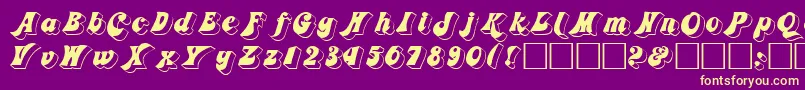 3Dfremont Font – Yellow Fonts on Purple Background