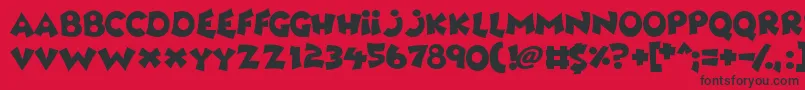 フォントAwesome – 赤い背景に黒い文字