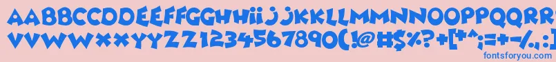 Awesome Font – Blue Fonts on Pink Background