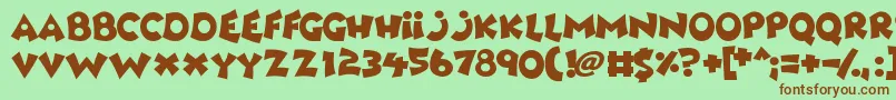 Awesome Font – Brown Fonts on Green Background