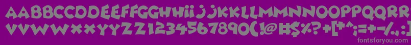 Awesome Font – Gray Fonts on Purple Background