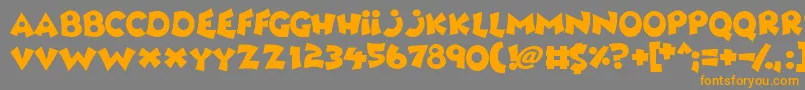 フォントAwesome – オレンジの文字は灰色の背景にあります。