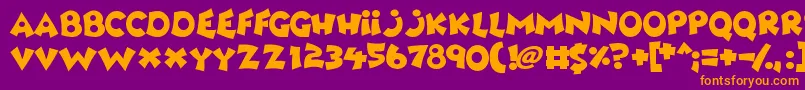Awesome Font – Orange Fonts on Purple Background