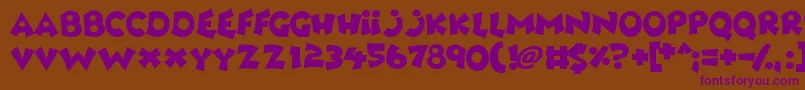 Awesome Font – Purple Fonts on Brown Background