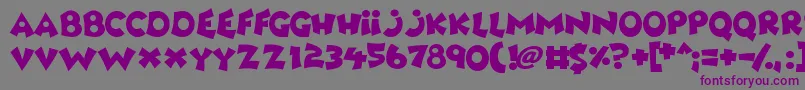 Awesome Font – Purple Fonts on Gray Background