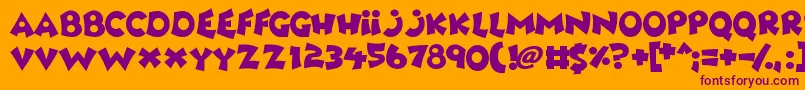 Awesome Font – Purple Fonts on Orange Background