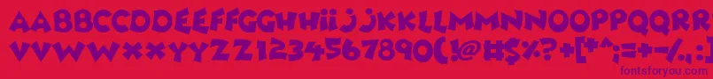 Awesome Font – Purple Fonts on Red Background