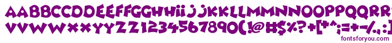 Awesome Font – Purple Fonts on White Background