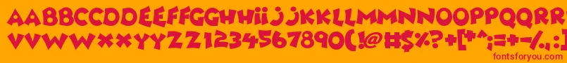 Fonte Awesome – fontes vermelhas em um fundo laranja