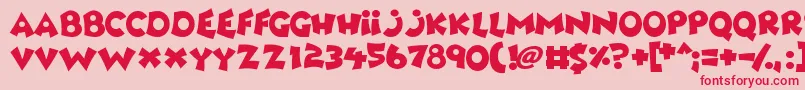 Awesome Font – Red Fonts on Pink Background