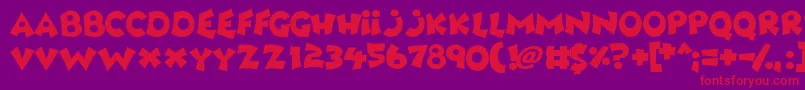 Awesome Font – Red Fonts on Purple Background