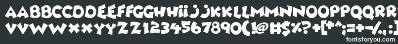 Awesome Font – White Fonts on Black Background