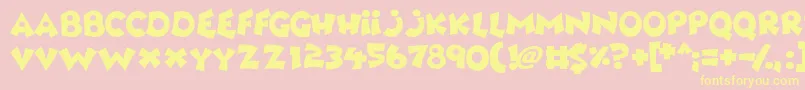 Awesome Font – Yellow Fonts on Pink Background