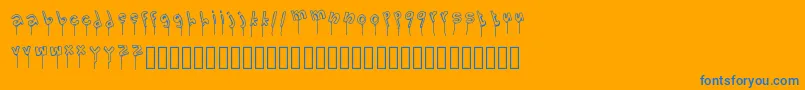 LolipopFont Font – Blue Fonts on Orange Background