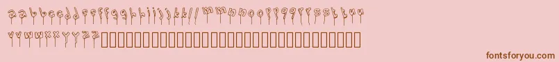 Police LolipopFont – polices brunes sur fond rose