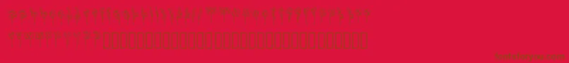 LolipopFont-fontti – ruskeat fontit punaisella taustalla