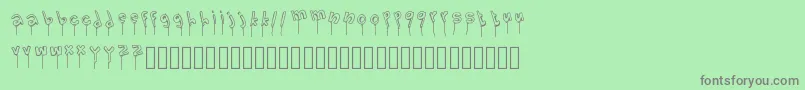 Police LolipopFont – polices grises sur fond vert