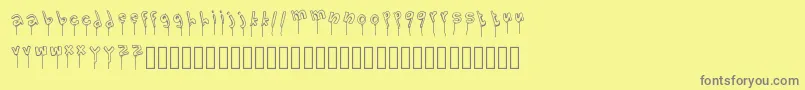 Police LolipopFont – polices grises sur fond jaune