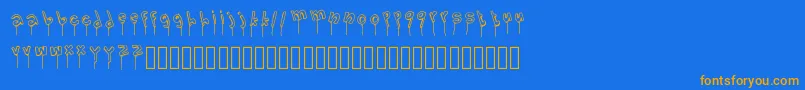 fuente LolipopFont – Fuentes Naranjas Sobre Fondo Azul