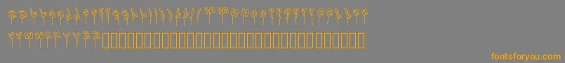 Police LolipopFont – polices orange sur fond gris