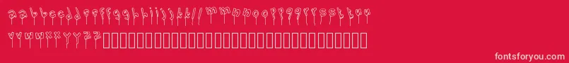 fuente LolipopFont – Fuentes Rosadas Sobre Fondo Rojo
