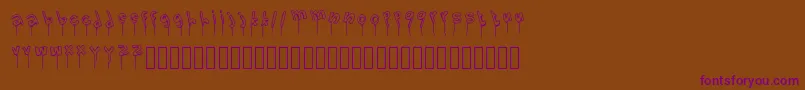 fuente LolipopFont – Fuentes Moradas Sobre Fondo Marrón