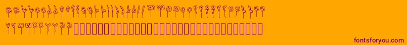 Police LolipopFont – polices violettes sur fond orange