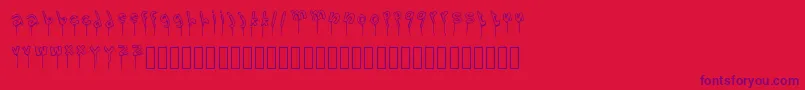 LolipopFont-fontti – violetit fontit punaisella taustalla