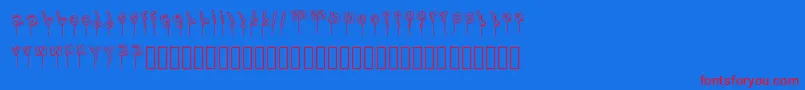 fuente LolipopFont – Fuentes Rojas Sobre Fondo Azul