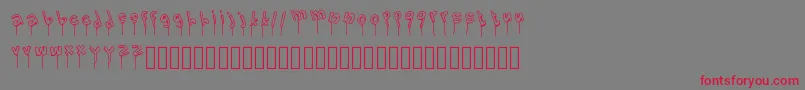 Fonte LolipopFont – fontes vermelhas em um fundo cinza