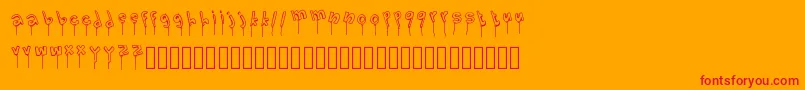 fuente LolipopFont – Fuentes Rojas Sobre Fondo Naranja