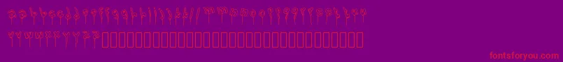 fuente LolipopFont – Fuentes Rojas Sobre Fondo Morado