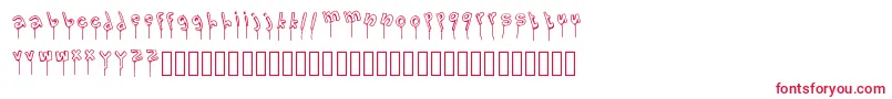LolipopFont-Schriftart – Rote Schriften auf weißem Hintergrund
