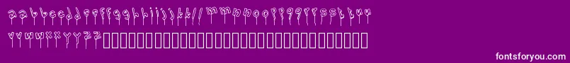 フォントLolipopFont – 紫の背景に白い文字