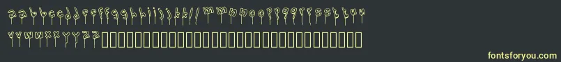 Police LolipopFont – polices jaunes sur fond noir