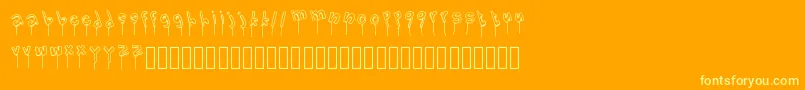 Шрифт LolipopFont – жёлтые шрифты на оранжевом фоне
