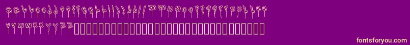 LolipopFont Font – Yellow Fonts on Purple Background