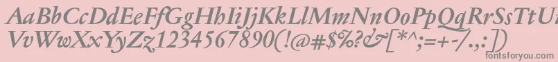 fuente JannontextBolditalic – Fuentes Grises Sobre Fondo Rosa