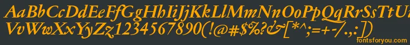 JannontextBolditalic Font – Orange Fonts on Black Background