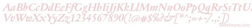 JannontextBolditalic Font – Pink Fonts on White Background