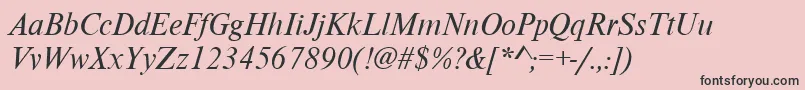 NimbusromdcyItalic Font – Black Fonts on Pink Background