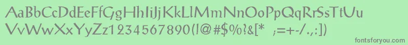 PostantiquaLight Font – Gray Fonts on Green Background