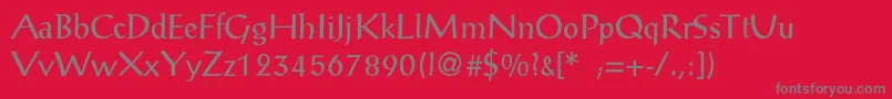 PostantiquaLight Font – Gray Fonts on Red Background